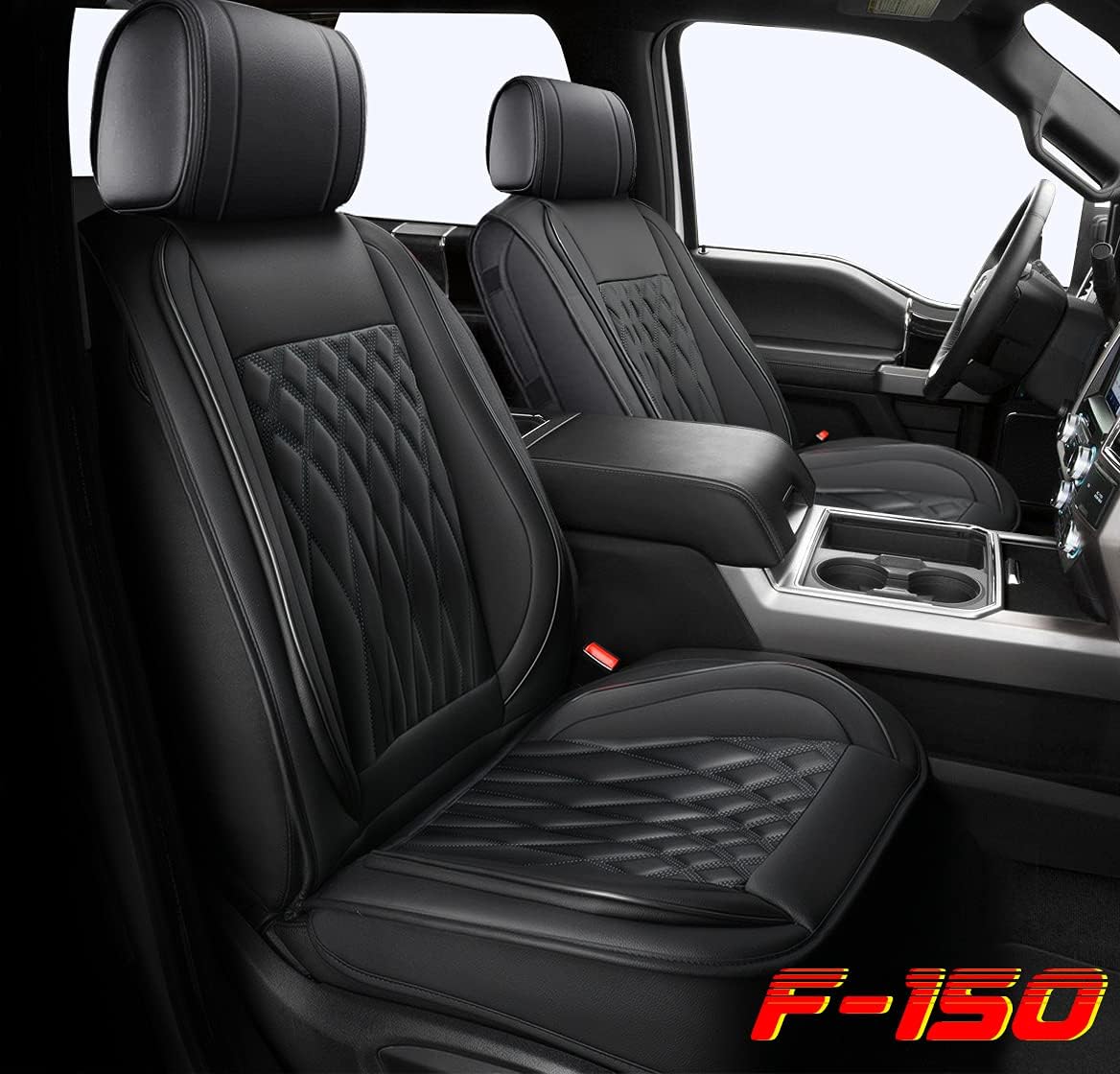 1 Pair Front Car Seat Covers Waterproof Leather B13391