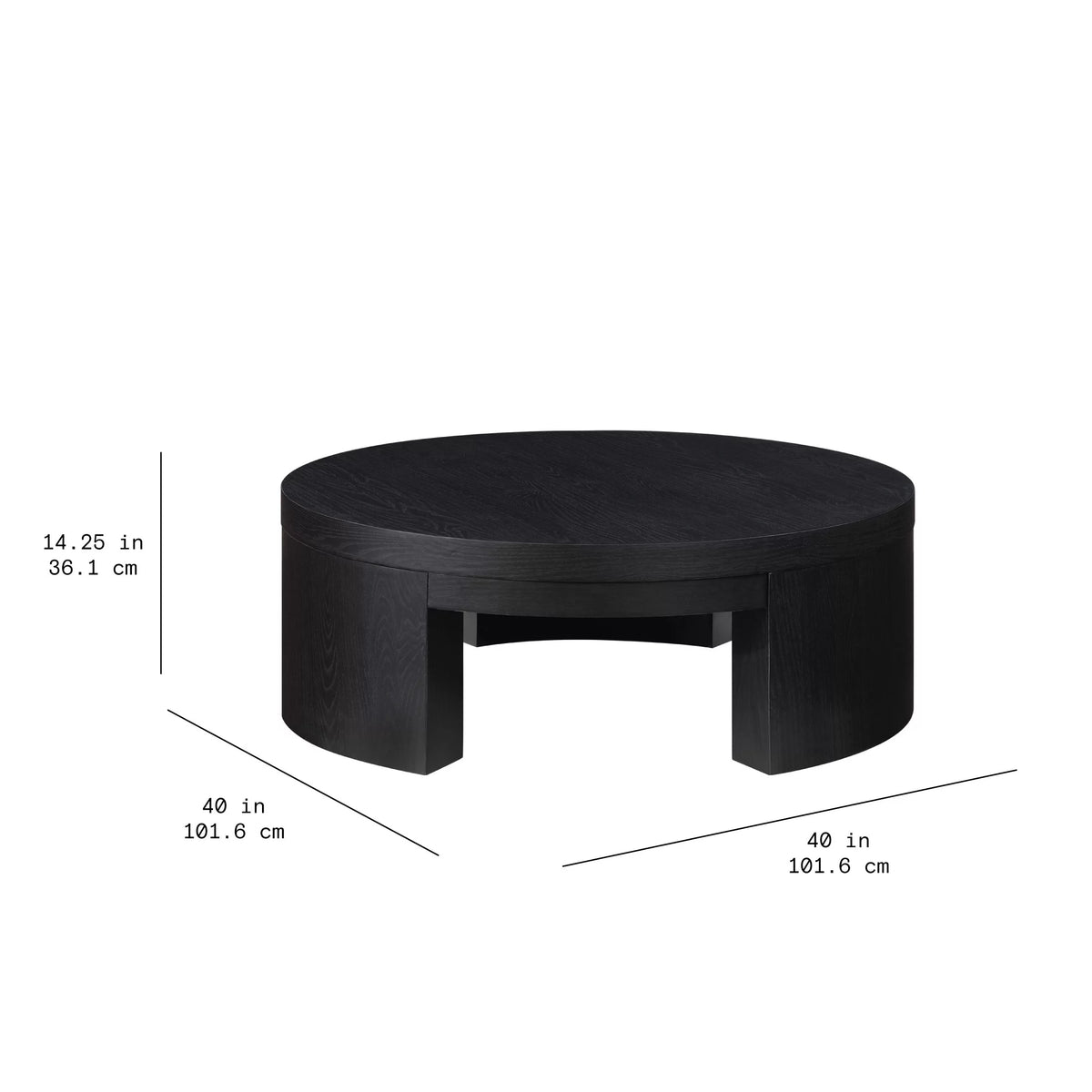 Round Black Coffee Table M59234