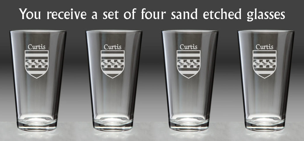 Irish Coat of Arms Pint Glasses Set of 4 V49385