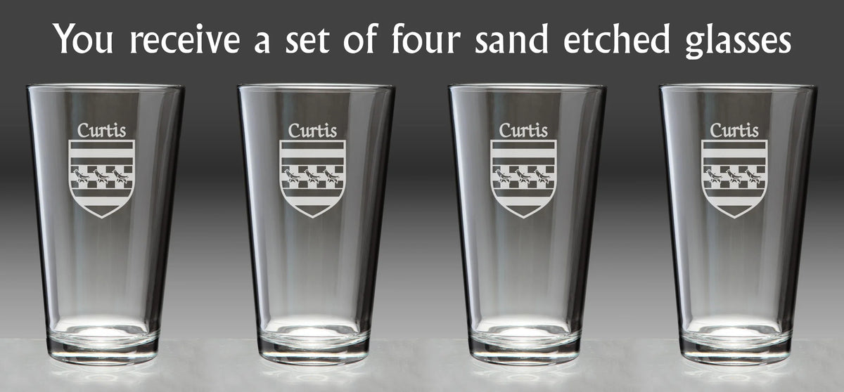 Irish Coat of Arms Pint Glasses Set of 4 V49385