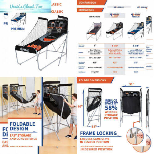 Basketball Arcade Game with LED Lights and Scorer Y58907
