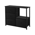 4 Drawer Fabric Storage Tower with Shelves, Dark Grey G480170