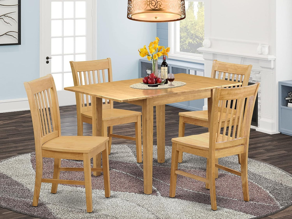 5 Piece Wooden Dining Table and 4 Chairs Q3943