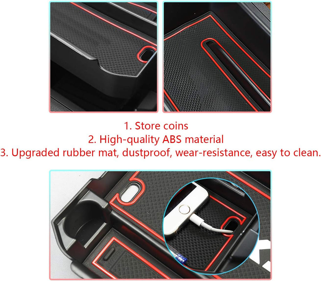 Center Console Organizer Tray Red Pack of 2 K326