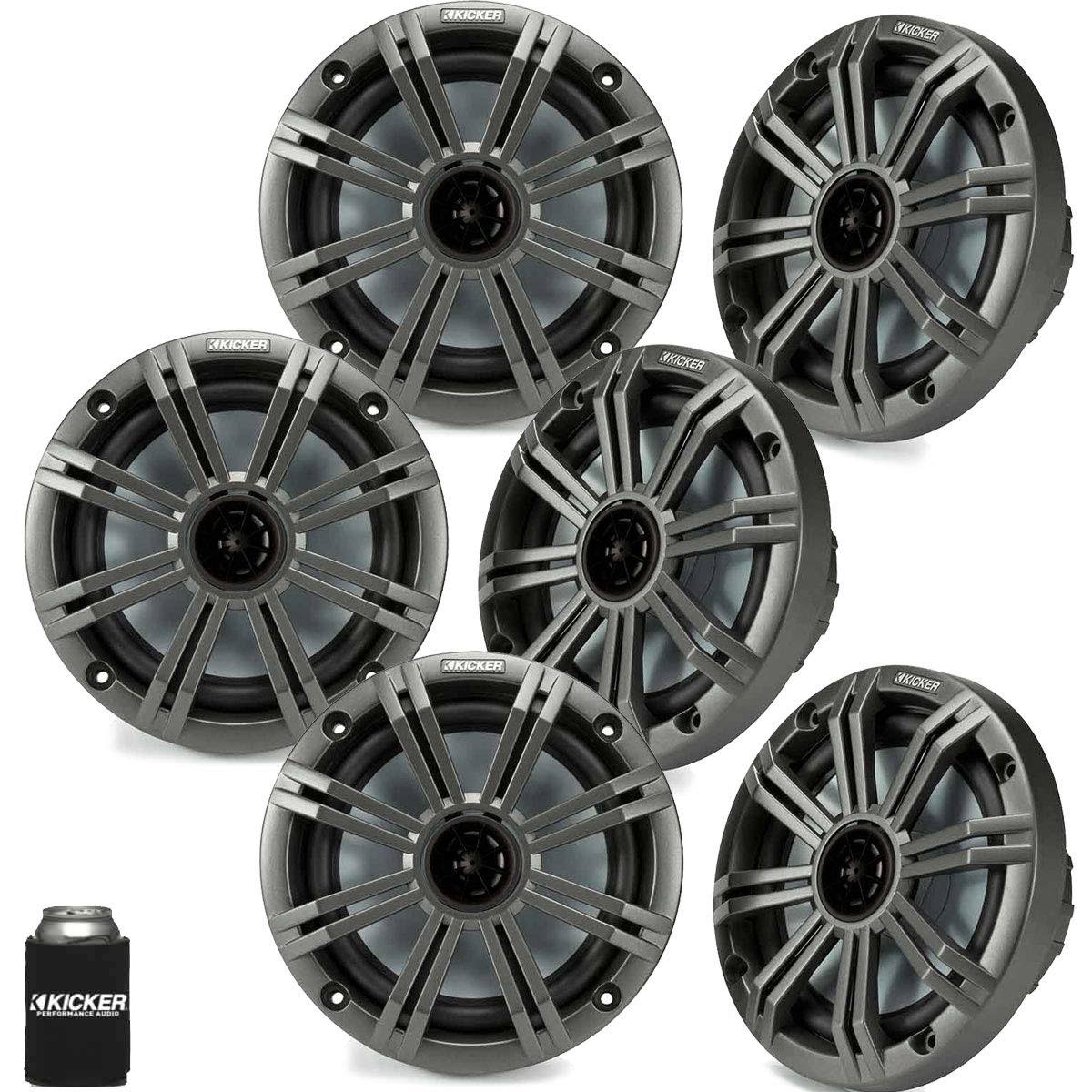 6.5" Charcoal Marine Speakers 3 Pairs A80483