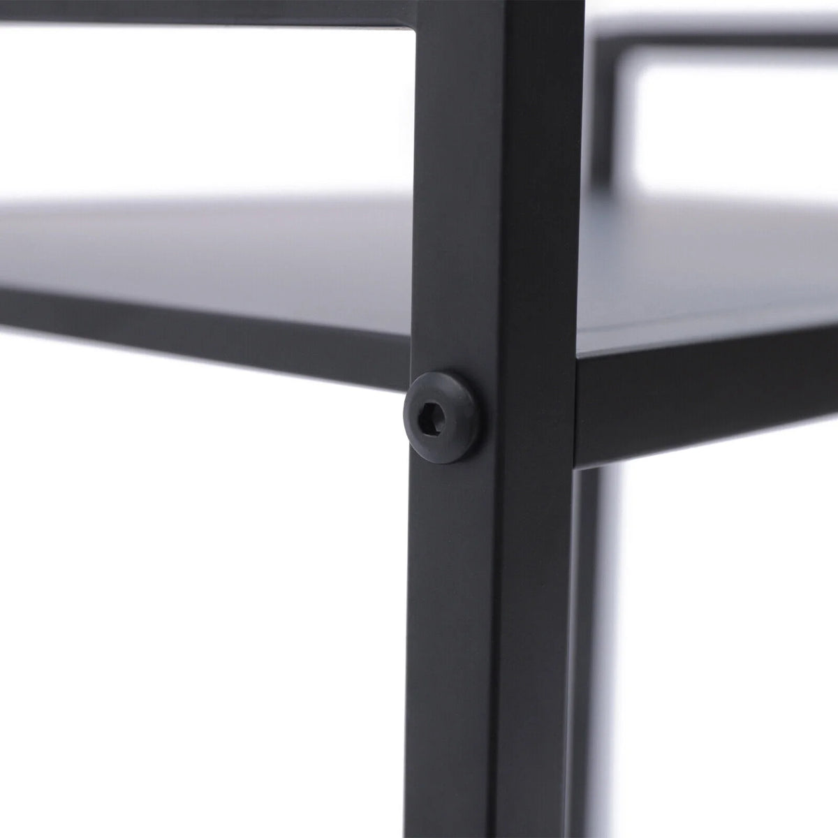 2Tier Computer Tower Stand with Lockable Wheels Black X729596