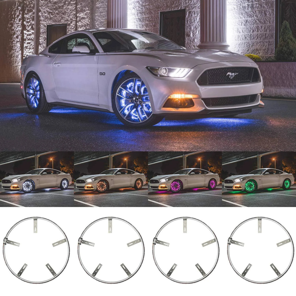 4pc 14x22 LED Wheel Ring Light Kit N811773