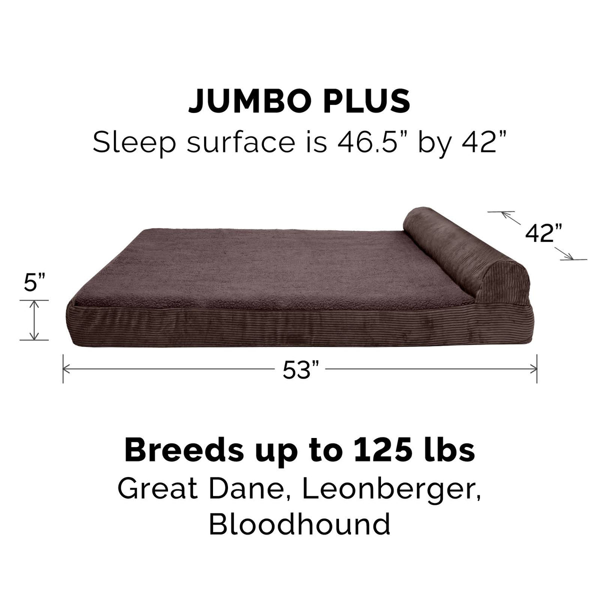Memory Foam Corduroy Chaise Lounge Pet Bed Z450