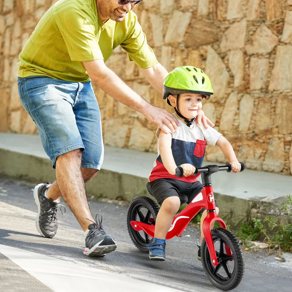 Balance Bike No Pedal Lightweight Toddler Training Bicycle with Adjustable Seat W8650