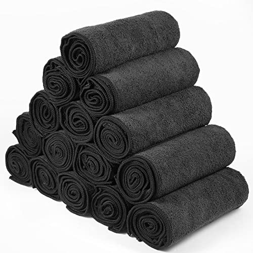 36 Packs Gray Microfiber Absorbent Salon Towels 16 x 28 Inches I49631