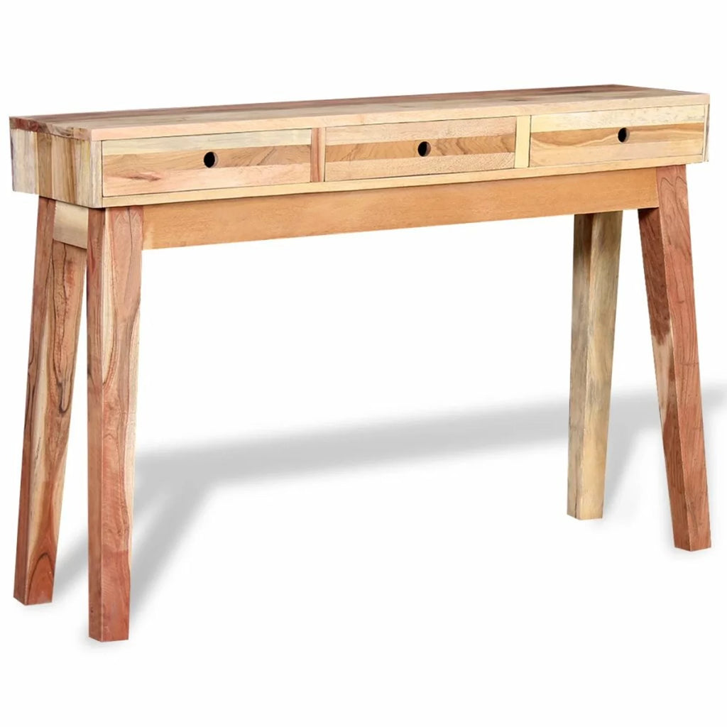 Console Table with 3 Storage Drawers Reclaimed Wood Y807772