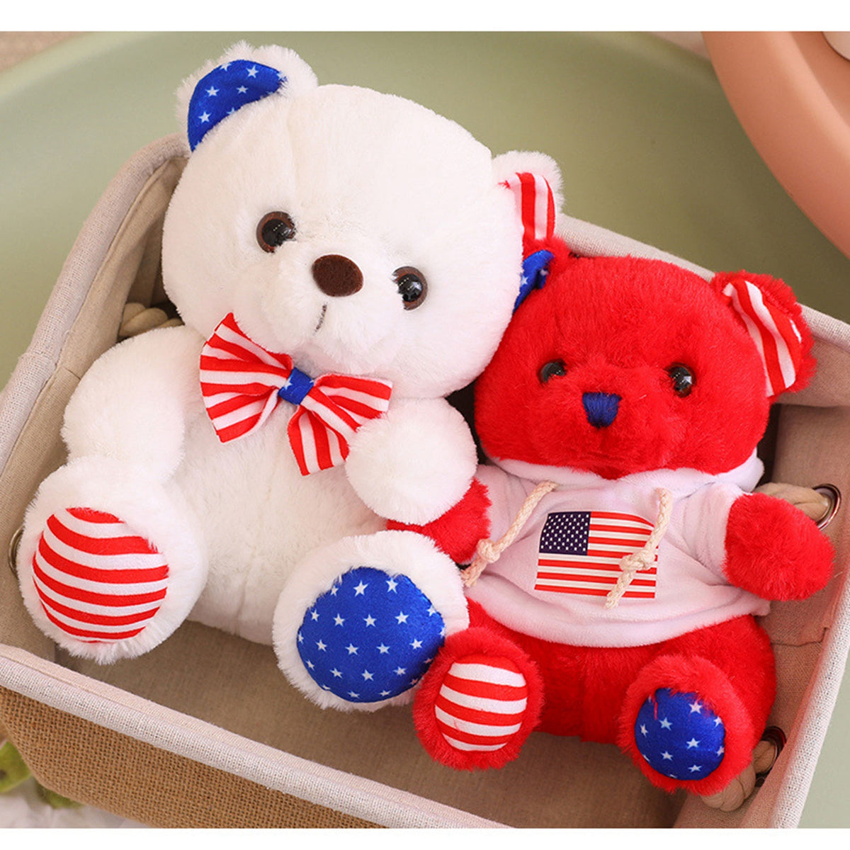 Patriotic Bear Plush Toy 10inch Teddy Bear Stuffed Animal D652
