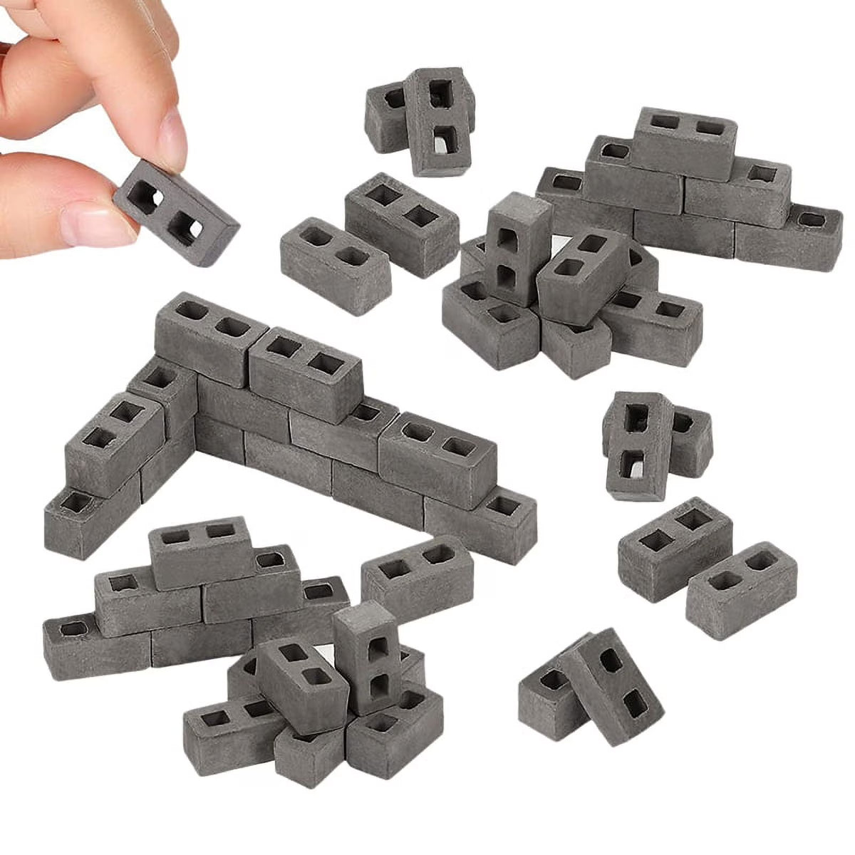 60 Packs 1/12 Scale Mini Concrete Bricks A743