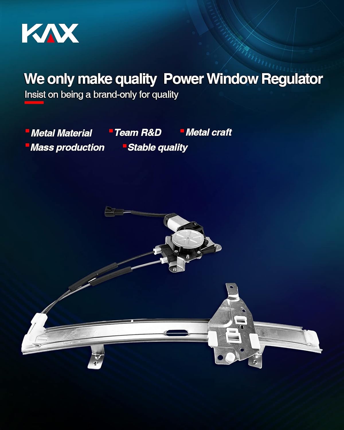 Power Window Motor and Regulator Assembly Front Right Passenger Side Pack of 2 B4335