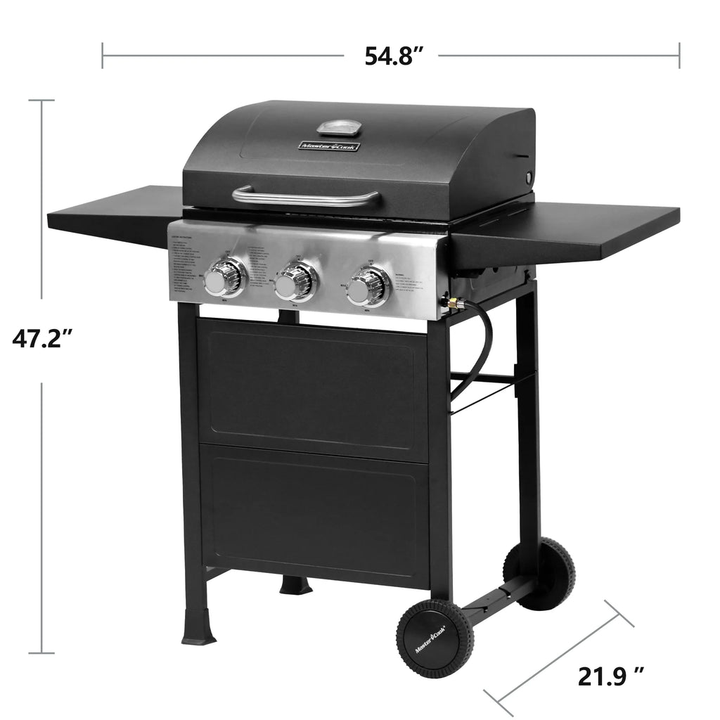 3 Burner Stainless Steel Propane Gas Grill P9466