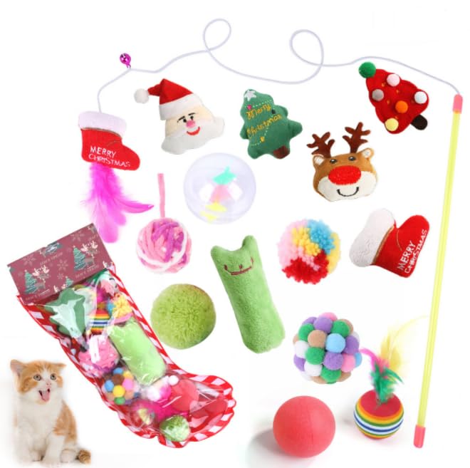 14 Pack Christmas Catnip Cat Toys D8061