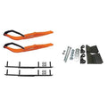 Orange Razor Snowmobile Skis with 6 inch Round Bars Complete Kit Q3676