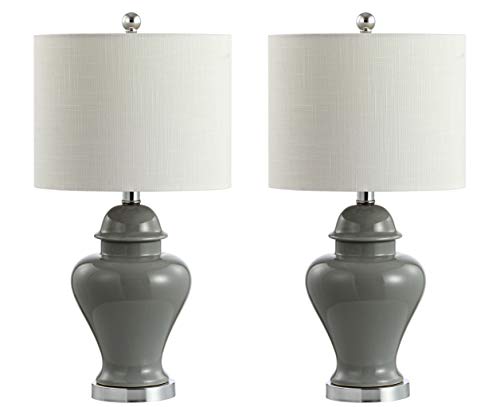Set of 2 White Ceramic Table Lamps P74834