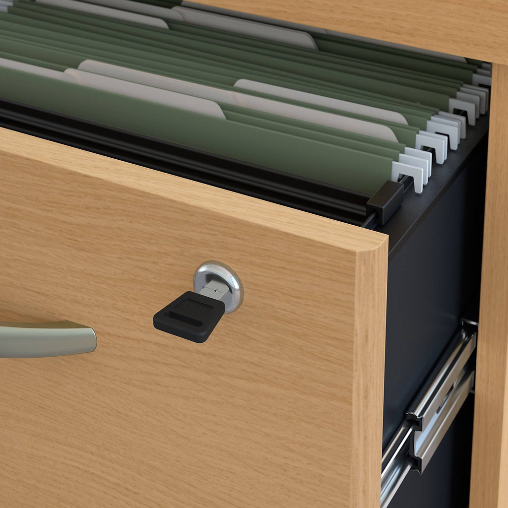 Light Oak 3 Drawer Mobile File Cabinet R396531