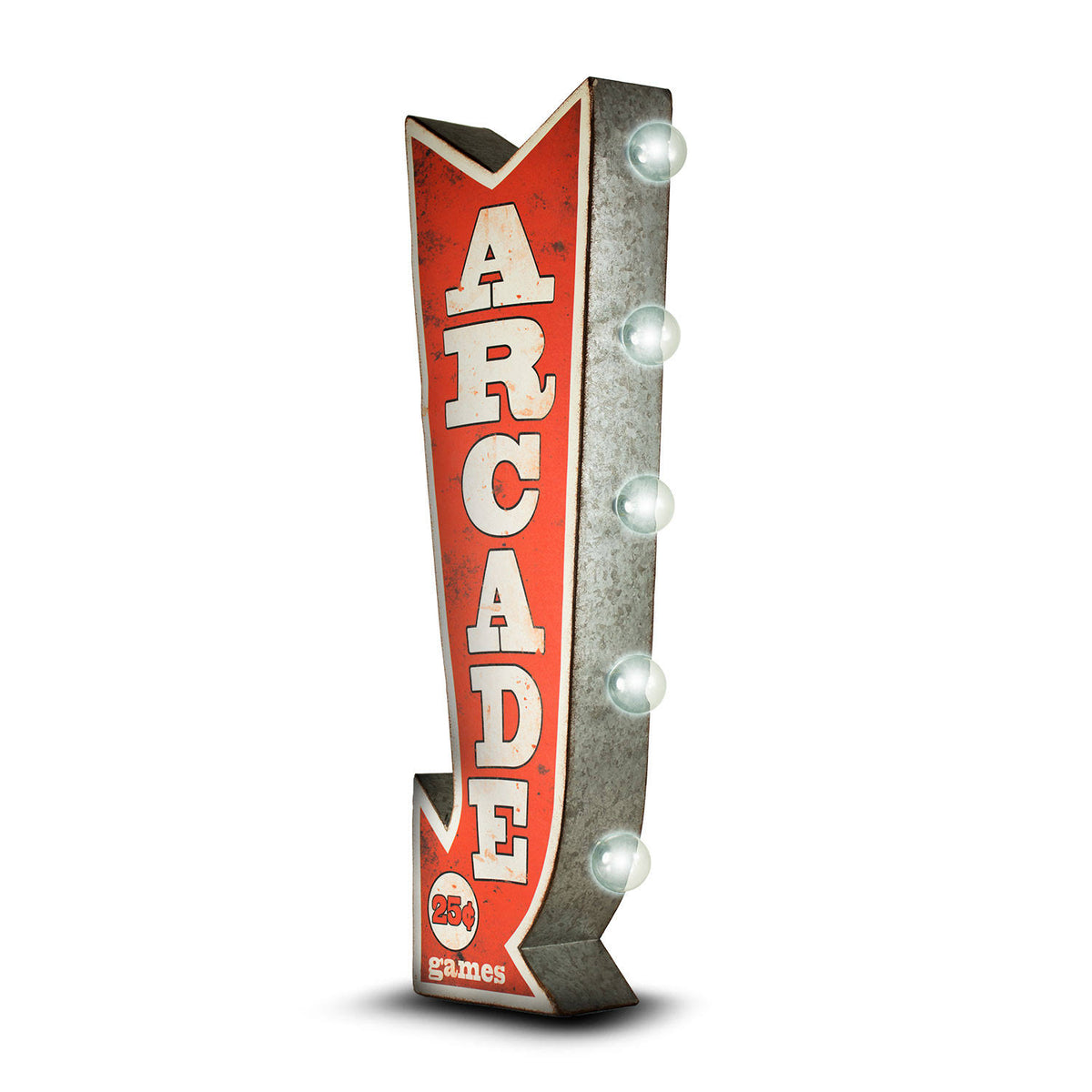 Arcade Games Metal Arrow Vintage Marquee LED Sign H386