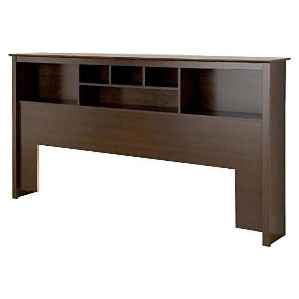 King Bookcase Headboard in Espresso Q25200