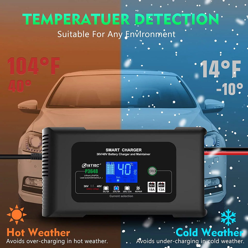 36V/48V 18-Amp Smart Golf Cart Battery Charger D5494