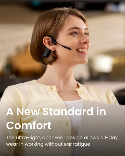 Bone Conduction Bluetooth Stereo Computer Headset with Boom Mic Y84338