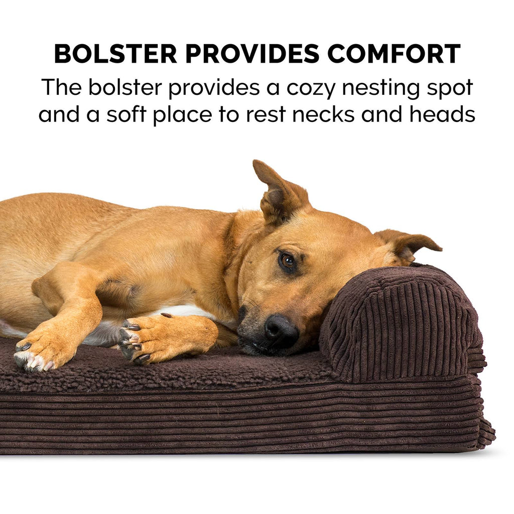 Memory Foam Corduroy Chaise Lounge Pet Bed Z450