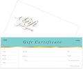 25 Set Aqua Blue Blank Gift Certificates with Matching Envelopes P917179