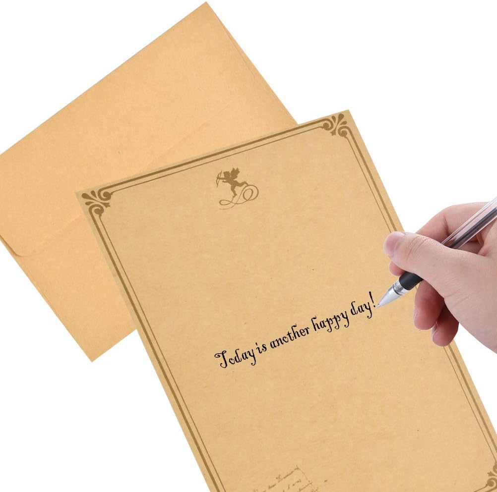 96 Sheets Vintage Stationary Paper and Envelopes Set U144825