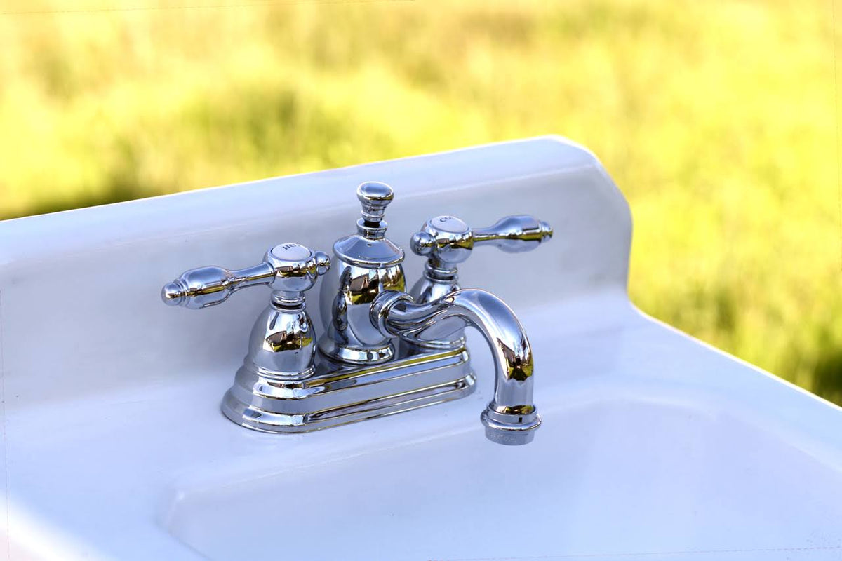 Chrome Centerset Lavatory Faucet with Pop-Up R681