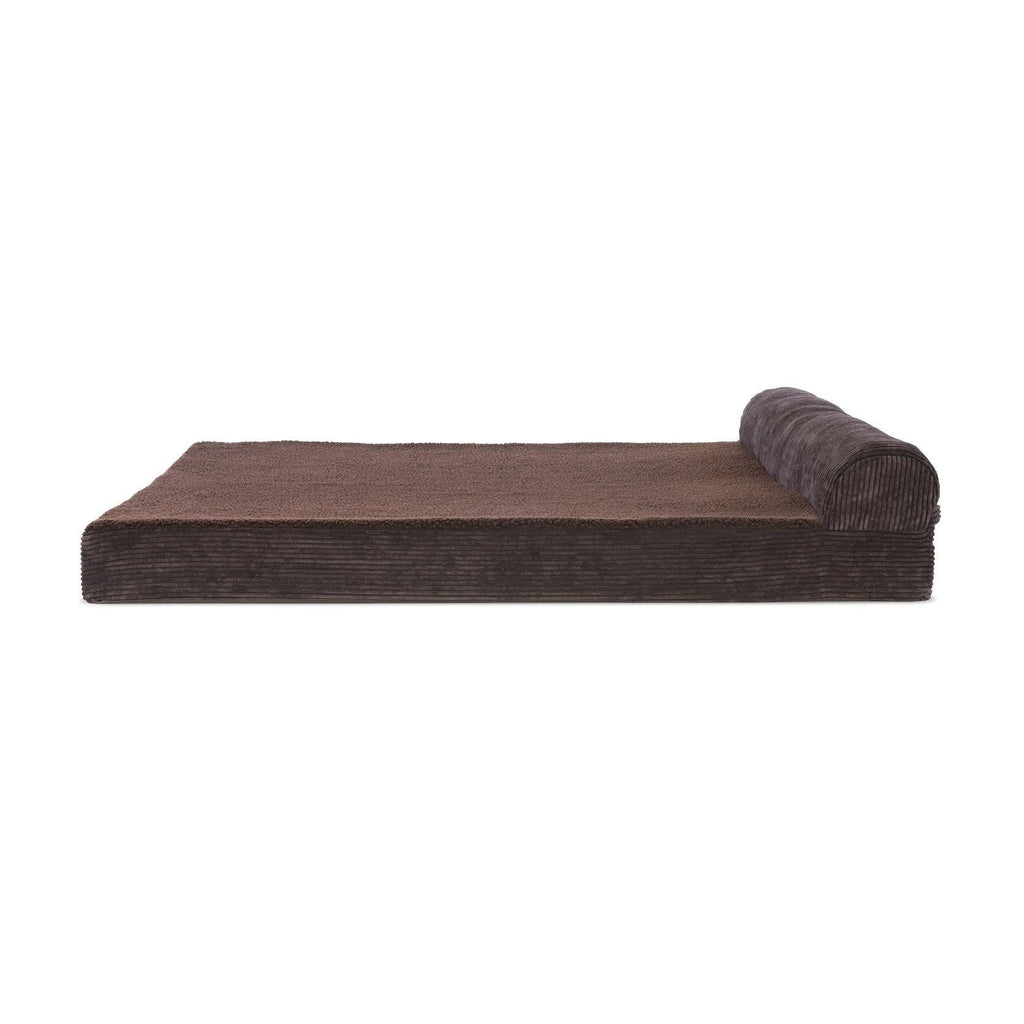 Memory Foam Corduroy Chaise Lounge Pet Bed Z450
