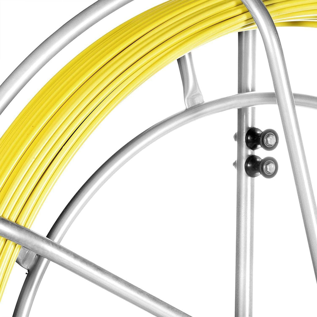 6MM 656FT Fiberglass Fish Tape with Steel Reel Stand B2967