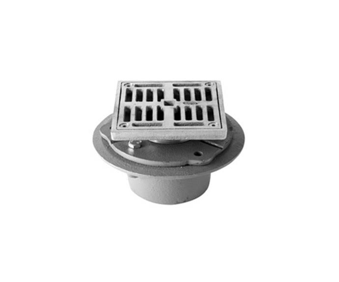 Cast Iron 4 inch Square Shower Drain F4628