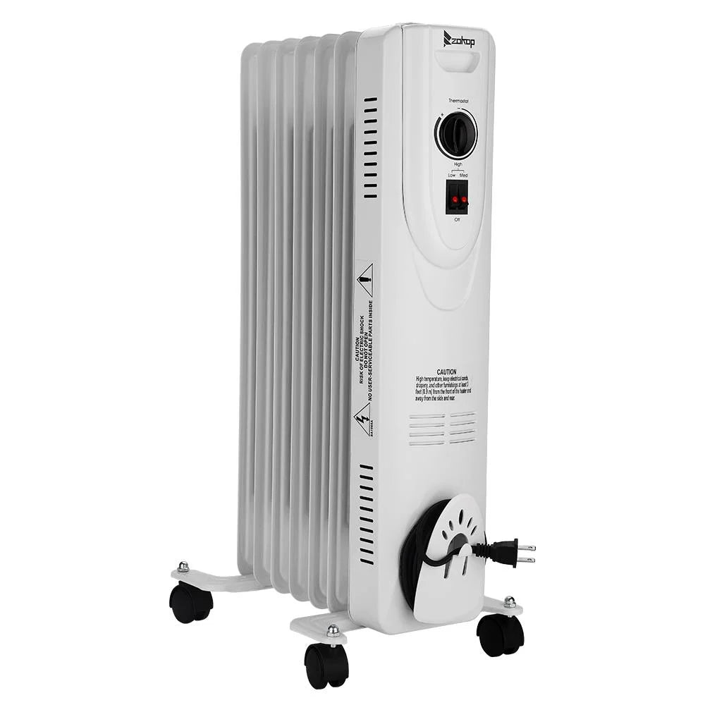 White Oil Filled Electric Radiator Heater T685711