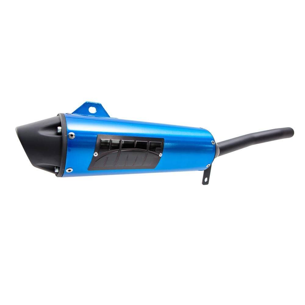 Brushed Slip on Exhaust with Turn-Down-Black End Cap B9443