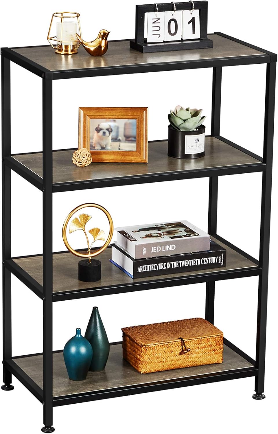 4-Tier Metal Frame Bookshelf A55016