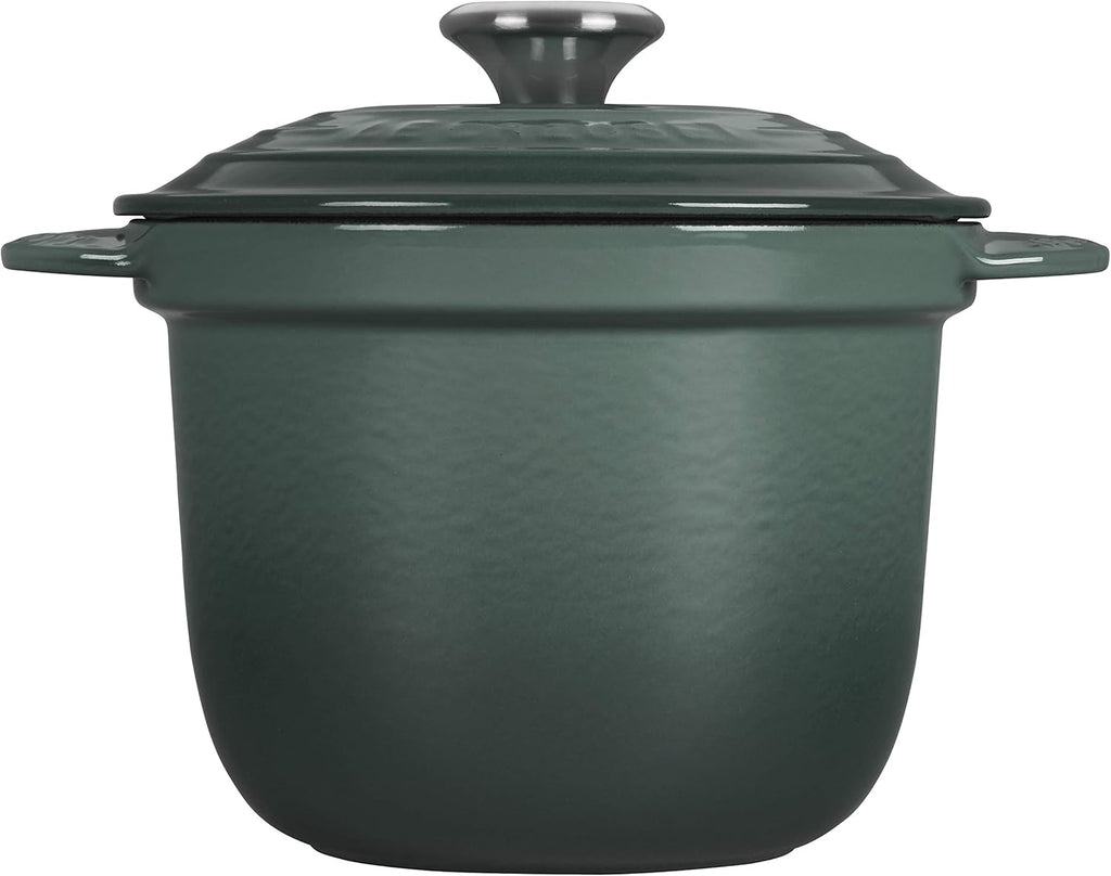 Enameled Cast Iron Rice Pot with Stoneware Insert, 2-1/2-Quart T711