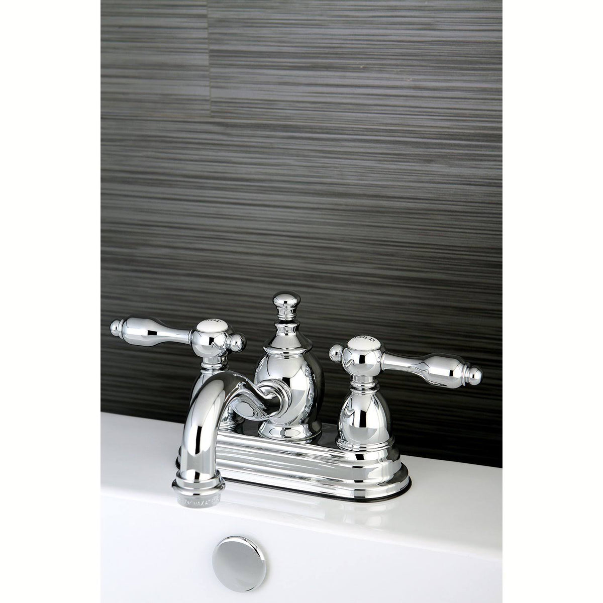 Chrome Centerset Lavatory Faucet with Pop-Up R681