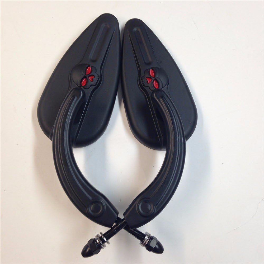 Black Teardrop Skull Zombie Mirrors R22880