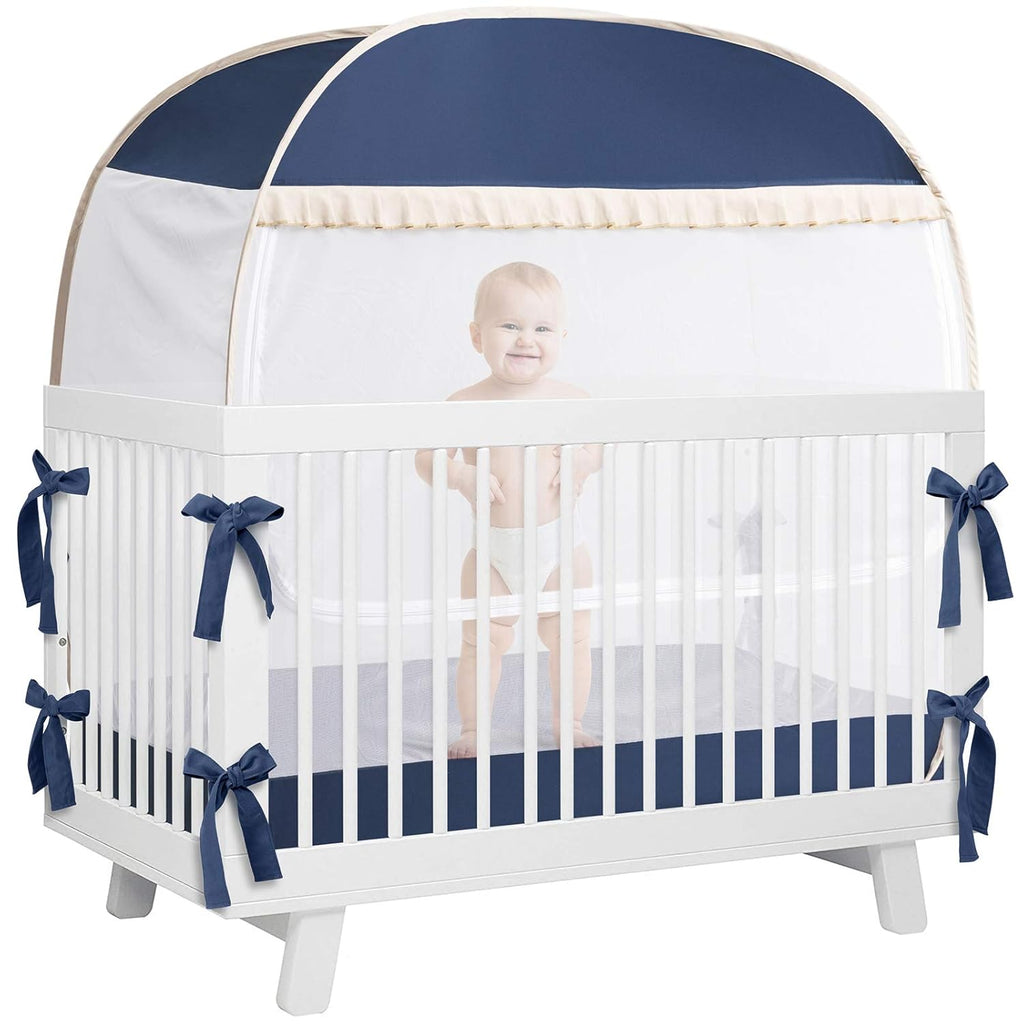 Baby Pop Up Tent, See-Through Breathable Safety Crib Canopy M468
