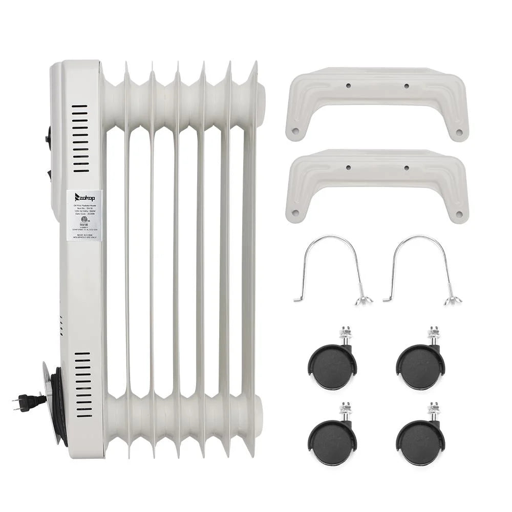 White Oil Filled Electric Radiator Heater T685711