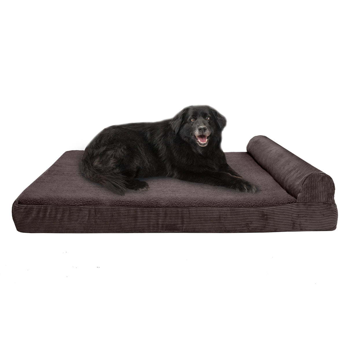 Memory Foam Corduroy Chaise Lounge Pet Bed Z450
