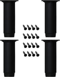 28 Inch Adjustable Metal Furniture Legs 2PCS Black J60284