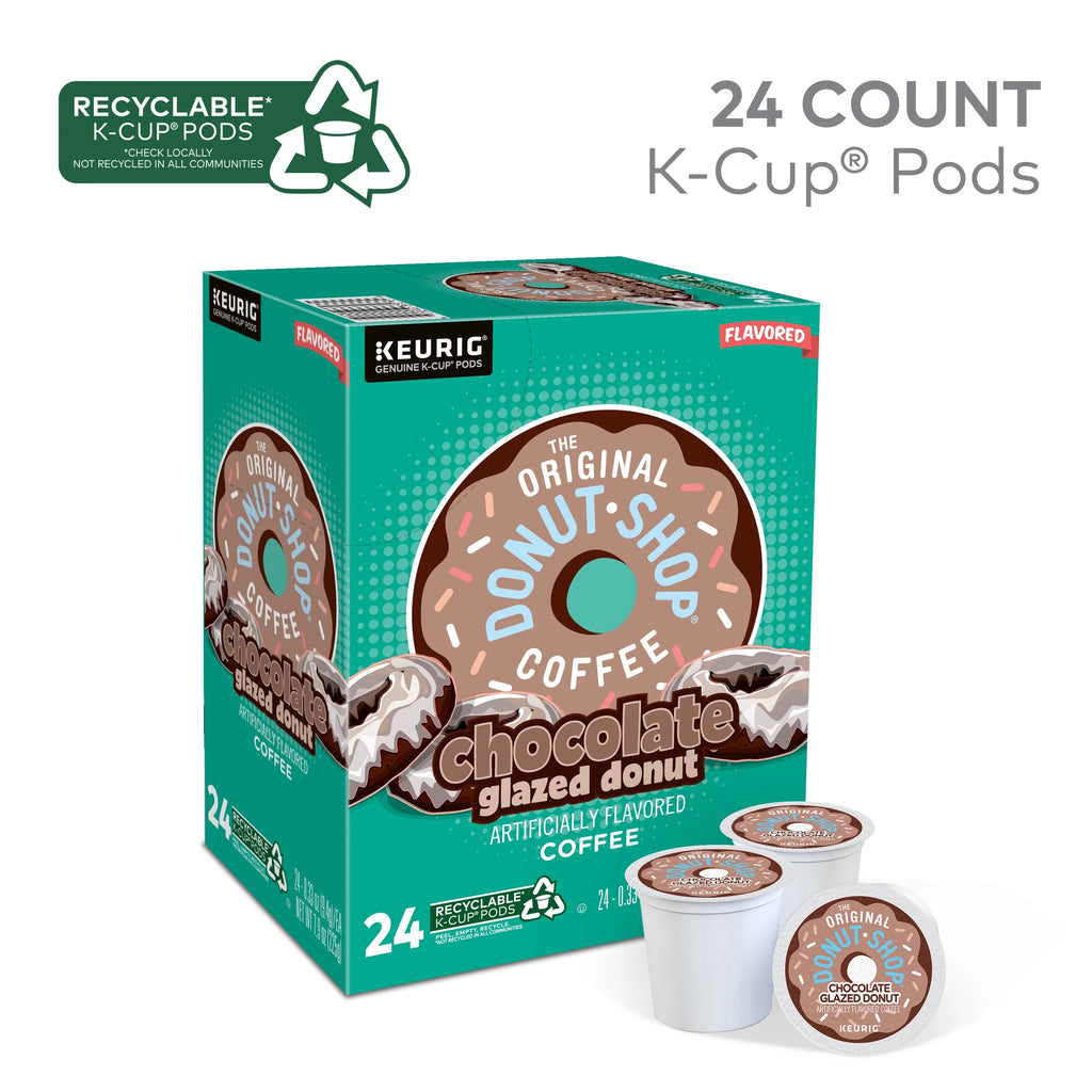 Chocolate Glazed Donut Medium Roast Coffee K-Cup Pods, 24 Count Q33350