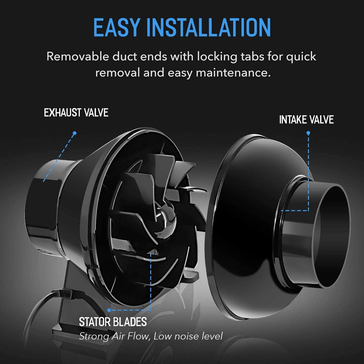 4 Inch 195 CFM Inline Duct Ventilation Fan and Air Carbon Filter Combo D6972