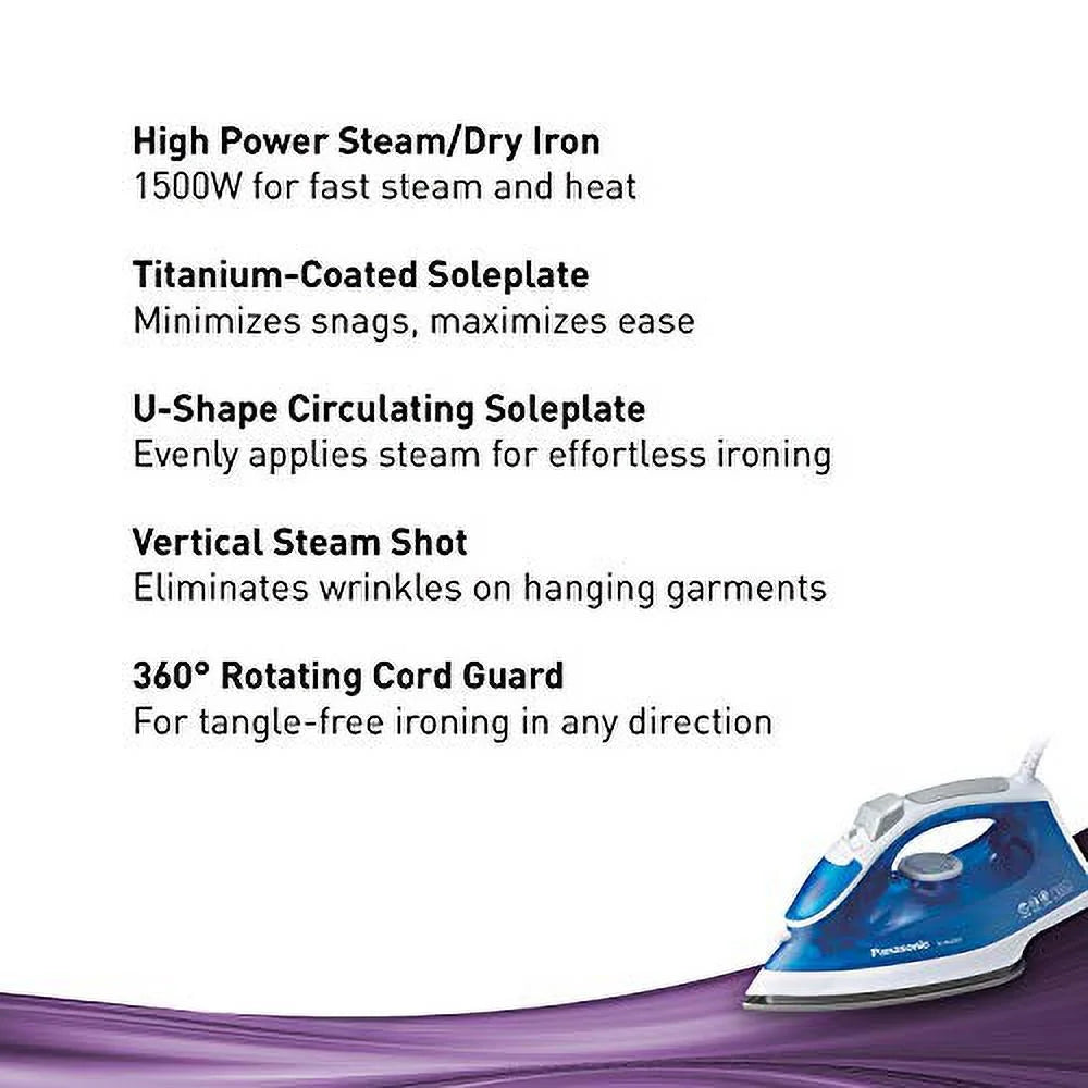 1500W Titanium Coated Sole Plate Steam Iron Y125833