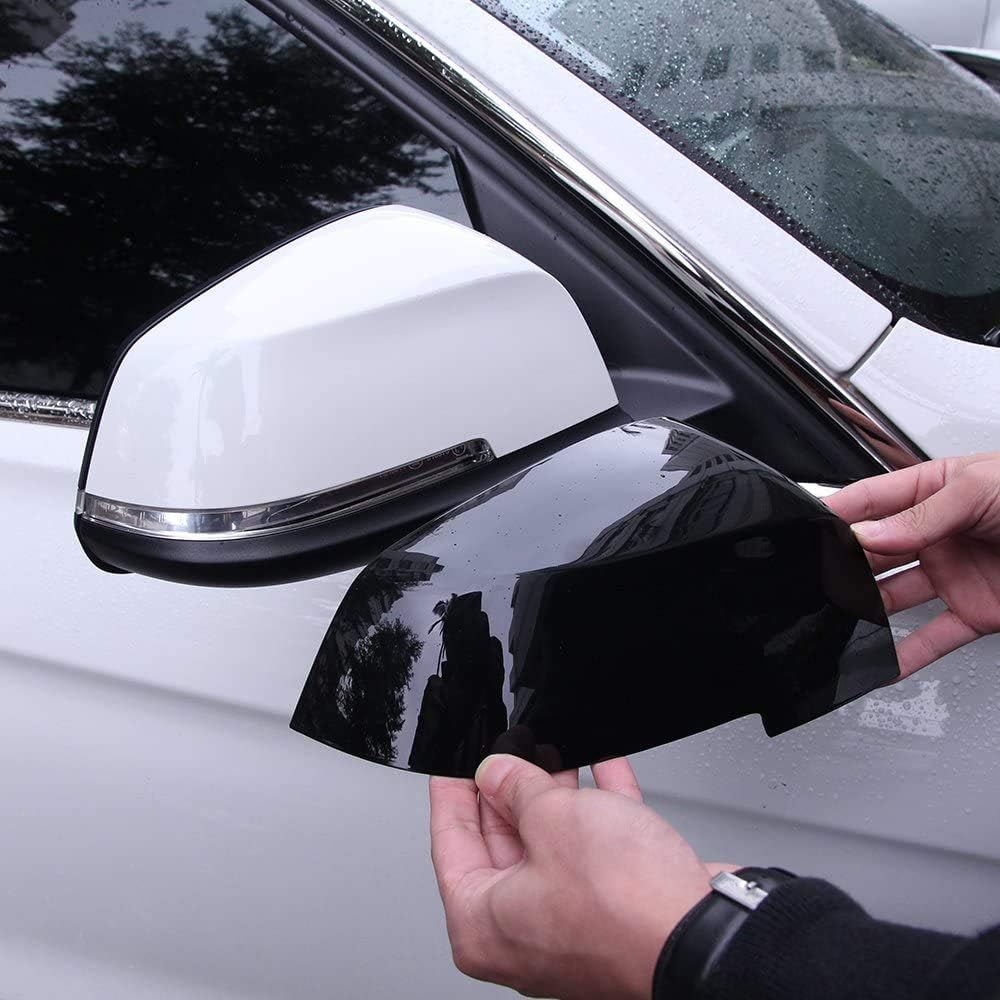 Car Outside Door Mirror Cap Gloss Black ABS Z644023