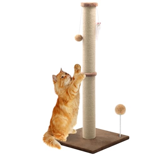 Gray 36 inch Cat Scratching Post with Sisal Rope Z61533