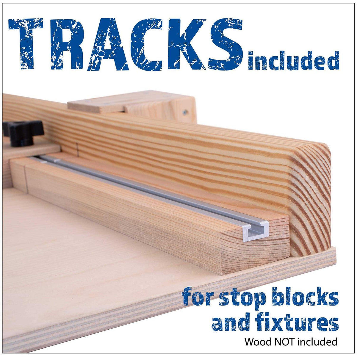 DIY Table Saw Crosscut Sled Kit with 2 UHMW Bars 2 Aluminum Tracks 1 Knob 1 Bolt X64866